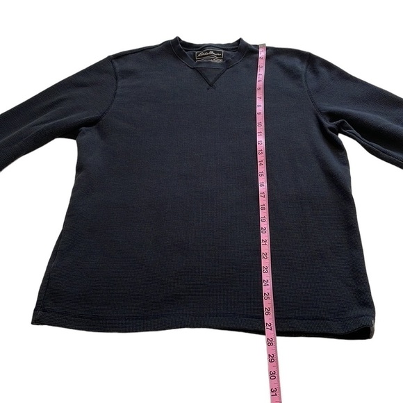 Eddie Bauer Thermal Crew Neck Shirt Long Sleeve Waffle - Size Large - Picture 9 of 11